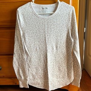 Old Navy Leopard Waffle Long Sleeve